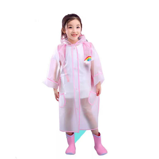 环保无味儿童雨衣带书包位男女童学生幼儿园宝宝雨披带帽檐PS20807 商品图4