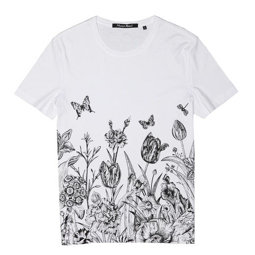 Marco Azzali 白色印花圆领T恤 T3827300 商品图0