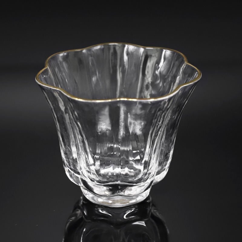 云中居 手工锤纹玻璃品茗杯 樱花杯