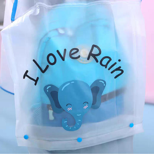 环保无味儿童雨衣带书包位男女童学生幼儿园宝宝雨披带帽檐PS20807 商品图3