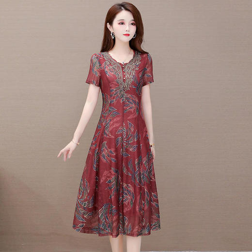 YWE-YDY-JDR2017夏装新款时尚气质显瘦印花连衣裙 商品图4