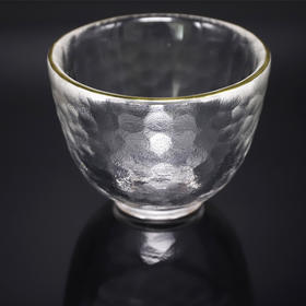 云中居 日式锤纹描金双层耐热品茗杯