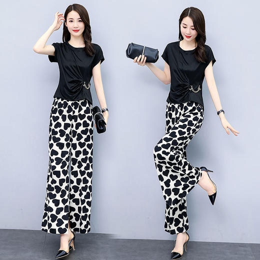 WZNH-BS2072新款套装优雅气质百搭通勤两件套 商品图0