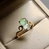 高冰到玻璃种阳绿雪花棉翡翠葫芦戒指18k黄金钻石镶嵌 商品缩略图3