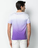 Marco Azzali 白色渐变紫色吊染圆领T恤 T3663A00 商品缩略图2