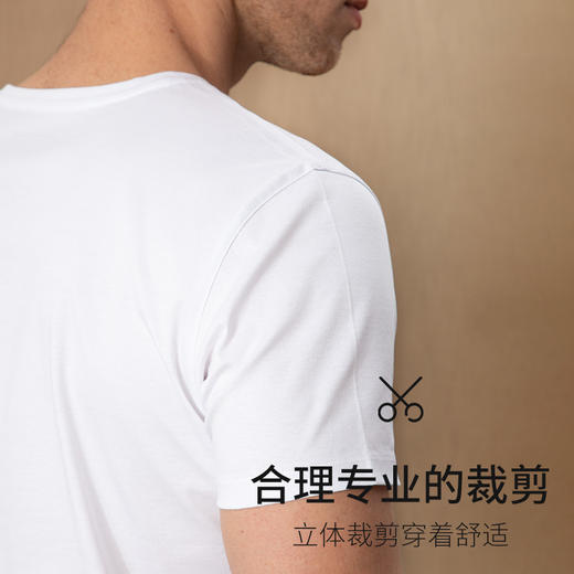 【100%丝光棉】SCHIESSER/舒雅铂雅夏季新品男士纯棉短袖上衣T恤95/17140M 商品图3