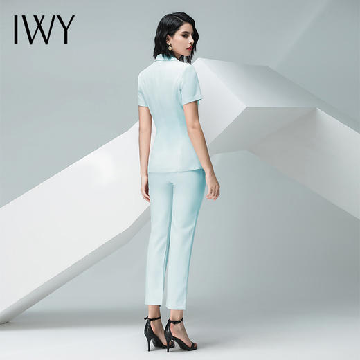 IWY/ 浅绿色粉色短袖西装长裤半裙套装CPS10216 商品图4