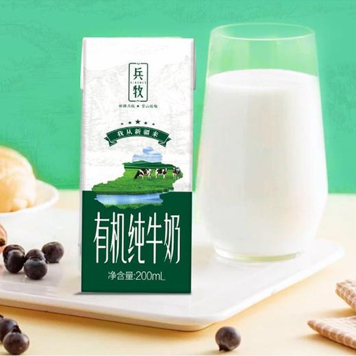 新疆兵牧有机纯牛奶200ml12盒现货