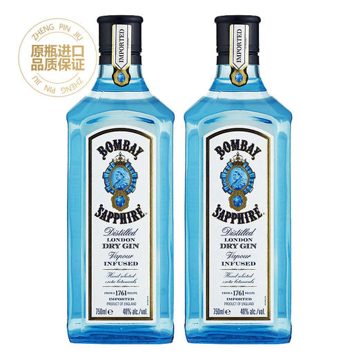 [洋酒]孟买蓝宝石金酒40度750ml 商品图1