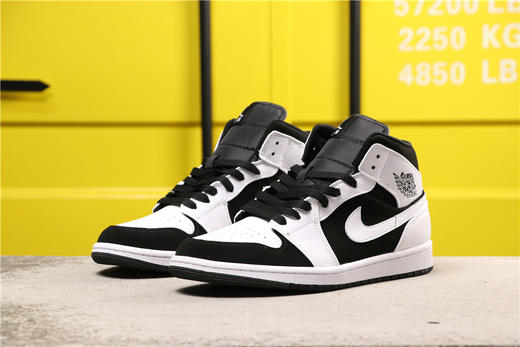 乔丹/Air Jordan AJ1 aj1 乔丹1代 乔1 乔丹1代中帮系列Air Jordan 1 Mid 货号：554724-113 乔1中帮黑白熊猫 36-46 商品图2