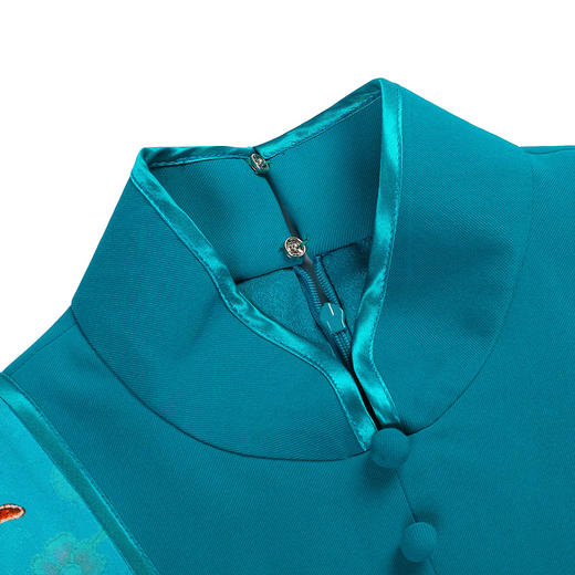 DLQ-A2290新品长款优雅走秀演出服中国风复古印花连衣裙 商品图2