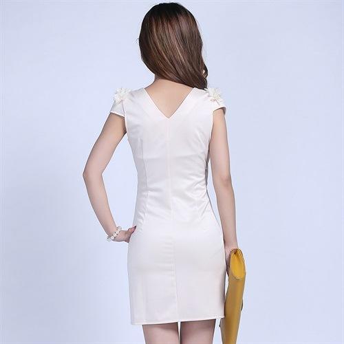 XK-LDS8800-2潮流新品个性简约舒适修身肩花连衣裙 商品图3