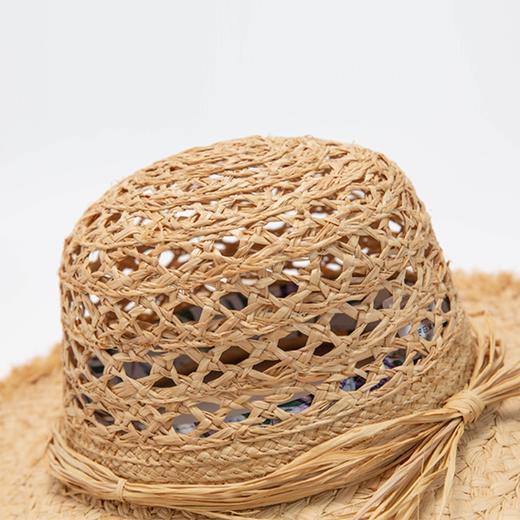 现货~正版授权韩国VVC草帽遮阳帽女沙滩大帽檐防晒帽出游镂空帽子太阳帽(832) 商品图4