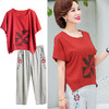 JR-Q8TA924CF休闲中老年女装夏装大码棉麻两件套 商品缩略图2