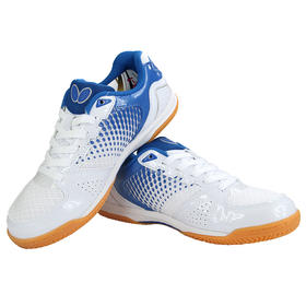 蝴蝶Butterfly LEZOLINE-7 专业乒乓球运动鞋 白蓝色 舒适透气 防滑耐磨