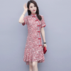 HT 1040 2020夏装新款欧货复古唐装扣碎花色显瘦改良旗袍连衣裙 商品缩略图2