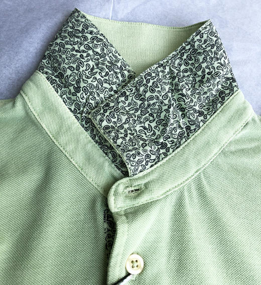 Marco Azzali 意大利成衣进口浅绿色短袖POLO衫 T3671700 商品图1