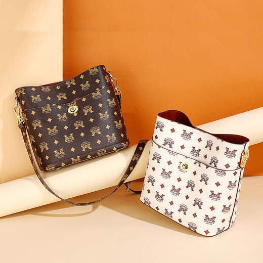 LW-20110欧美风范新款大容量水桶包时尚潮流单肩斜跨包 商品图3