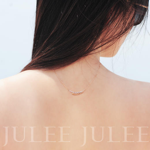 【21天预定】JULEE JULEE茱莉茱莉【微笑】 18K玫瑰金钻石项链 商品图2