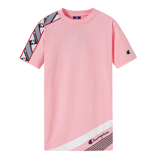 champion 女士针织短袖长款T恤连衣裙 403856 商品图0