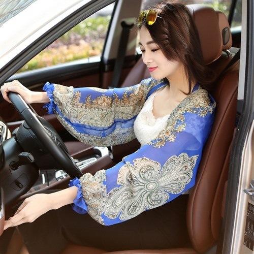 WZNH-DMGY7779（防晒必备）长袖简约时尚百搭随性个性防晒衣披肩 商品图2