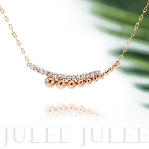 【21天预定】JULEE JULEE茱莉茱莉【微笑】 18K玫瑰金钻石项链 商品图0