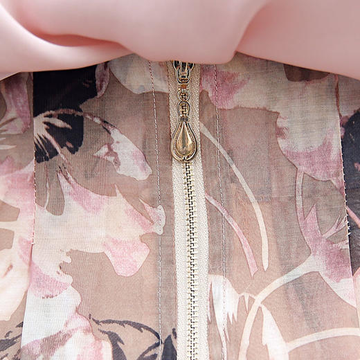 WZNH-MSLN1613新款圆领短袖上衣碎花松紧腰短裙两件套潮 商品图4