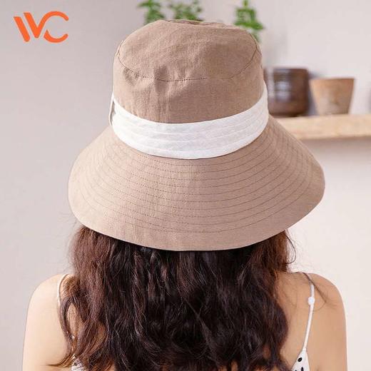 现货  正版授权韩国VVC渔夫帽女大号防晒大沿帽百搭日系防紫外线蝴蝶结盆帽(803) 商品图2