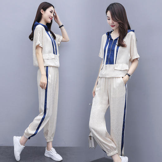 WZNH- ANY208新款运动休闲两件套洋气小个子搭配显高时尚卫衣 商品图2