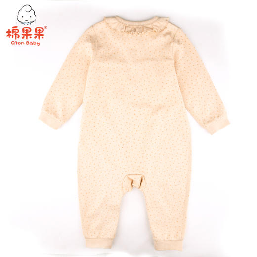 棉果果秋季新疆彩棉纯棉对开连体衣连身衣哈衣M321722120407 商品图1