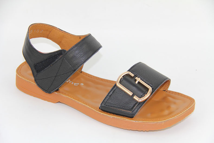 夏季新款豪行真皮舒适休闲时尚平底露趾凉鞋女鞋28222101