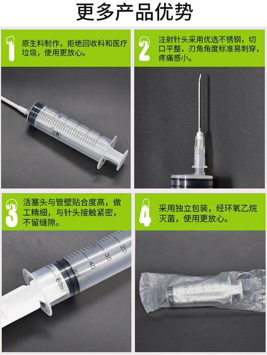 华畜兽用10ml/20ml50ml 多规格无菌一次性针管 猪牛羊注射针器针筒大号针管 带针头 商品图3