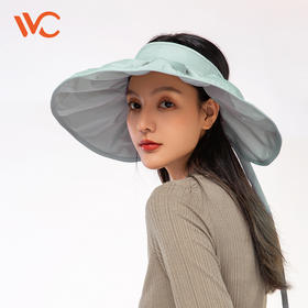 现货   正版授权韩国VVC夏季新款蓓蕾遮阳帽女防晒帽百搭太阳帽大檐空顶帽子(834)
