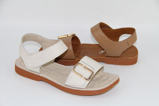 夏季新款豪行真皮舒适休闲时尚平底露趾凉鞋女鞋28222101 商品图4