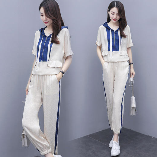 WZNH- ANY208新款运动休闲两件套洋气小个子搭配显高时尚卫衣 商品图3