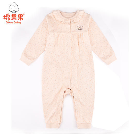 棉果果秋季新疆彩棉纯棉对开连体衣连身衣哈衣M321722120407 商品图0