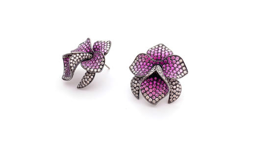 ONLY系列 蕙质 · 粉色蓝宝石和钻石耳钉 商品图2