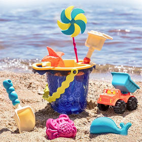 【建立自己的沙滩王国 装点缤纷沙滩】宝宝沙滩玩具小伙伴 加厚材质 耐磨更耐用 中号玩水玩沙套装