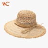 现货~正版授权韩国VVC草帽遮阳帽女沙滩大帽檐防晒帽出游镂空帽子太阳帽(832) 商品缩略图1