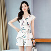 WZNH-QZXY5808新款时尚印花短裤修身显瘦V领百搭两件套 商品缩略图3