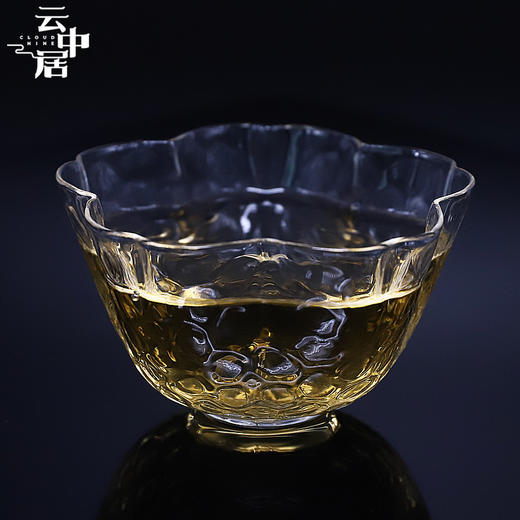 云中居 手工锤纹玻璃品茗杯 梅花杯 商品图4