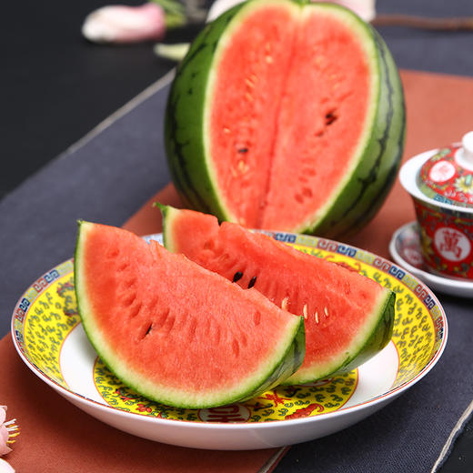 老宋瓜王金童玉女组合l600小西瓜红芯京彩一号黄芯