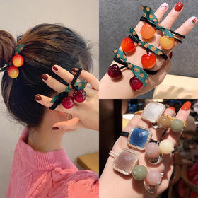 韩版网红头绳橡皮筋扎头发绳皮套发饰丸子头饰简约时尚发圈