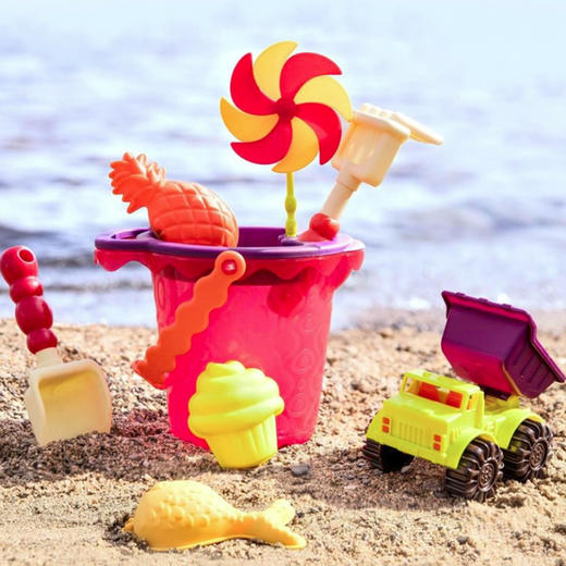 【建立自己的沙滩王国 装点缤纷沙滩】宝宝沙滩玩具小伙伴 加厚材质 耐磨更耐用 中号玩水玩沙套装 商品图1