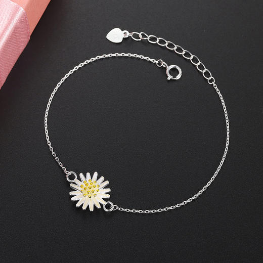 QC-CQSL0004S925纯银小雏菊手链简约森系小清新夏季手饰 商品图2