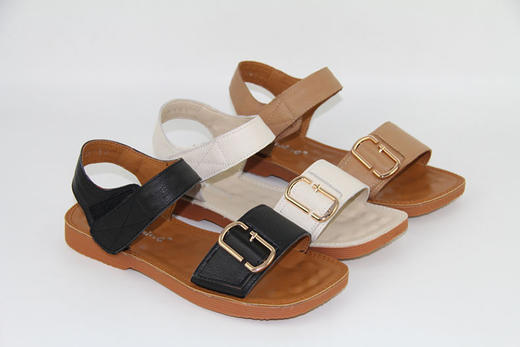 夏季新款豪行真皮舒适休闲时尚平底露趾凉鞋女鞋28222101 商品图2