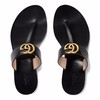 GUCCI 古驰  女士双G带缀饰皮革凉鞋 人字拖 497444 A3N00 商品缩略图3