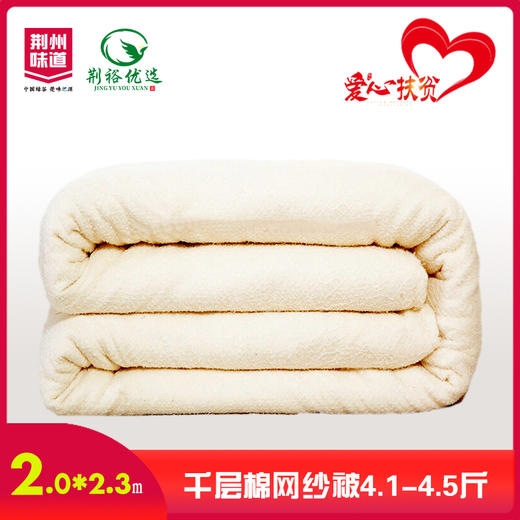 （电商）宝龙纺织千层棉网纱被2.0*2.3M   4.1-4.5斤/床（厂家直发） 商品图0