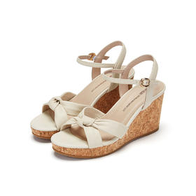 西村名物坡跟厚底蝴蝶结凉鞋X29BG22201