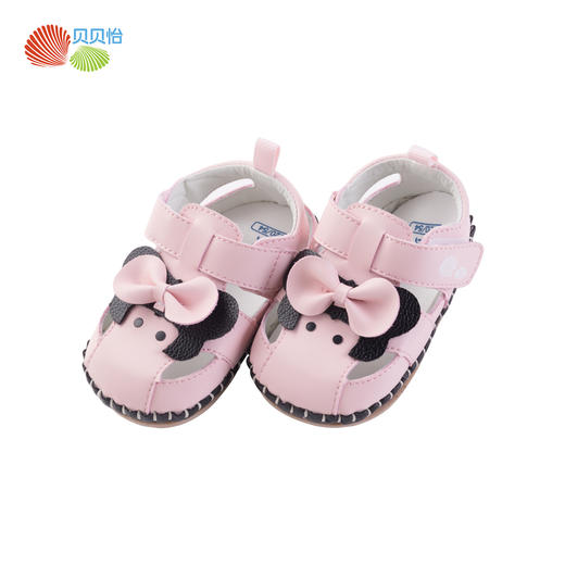 贝贝怡女童夏季透气软底凉鞋宝宝小公主学步鞋婴儿0一1岁机能鞋子192X108
 商品图3